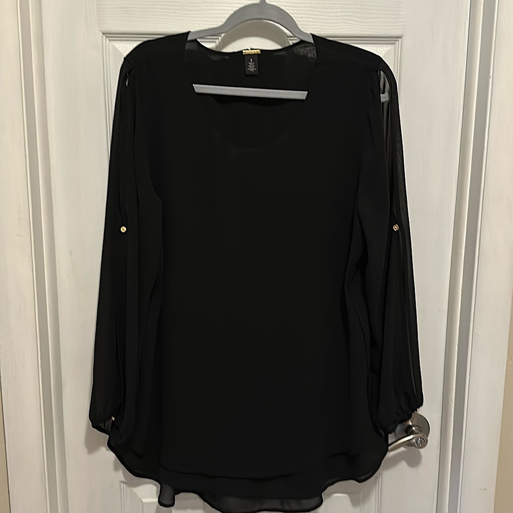 Chico’s Black Label Black dressy Top